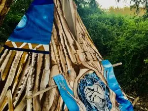 ONE PIECE 3m diameter Tipi "The Embrace of Mother earth"